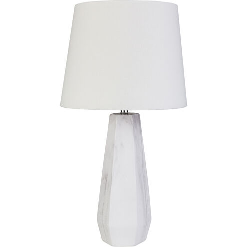 Palladian 25.25 inch 100 watt White Table Lamp Portable Light
