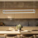 Plaza Linear Pendant Ceiling Light in White