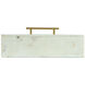 Anita 14 X 6 inch White and Brass Box