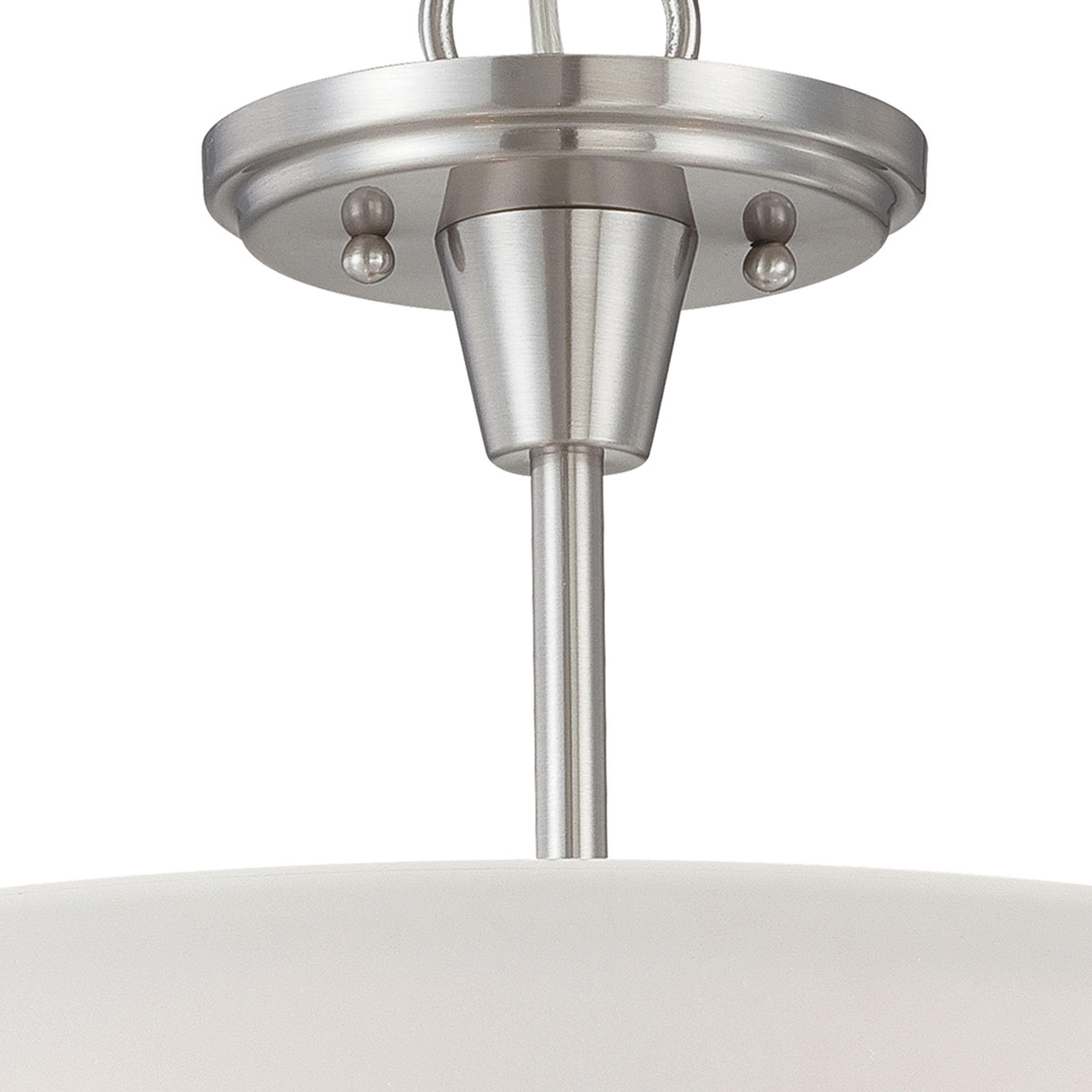 Pittman 2 Light 15 inch Brushed Nickel Semi Flush Mount Ceiling Light