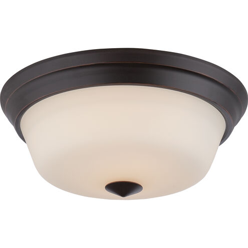 Calvin LED 13 inch Mahogany Bronze Flush Mount Ceiling Light