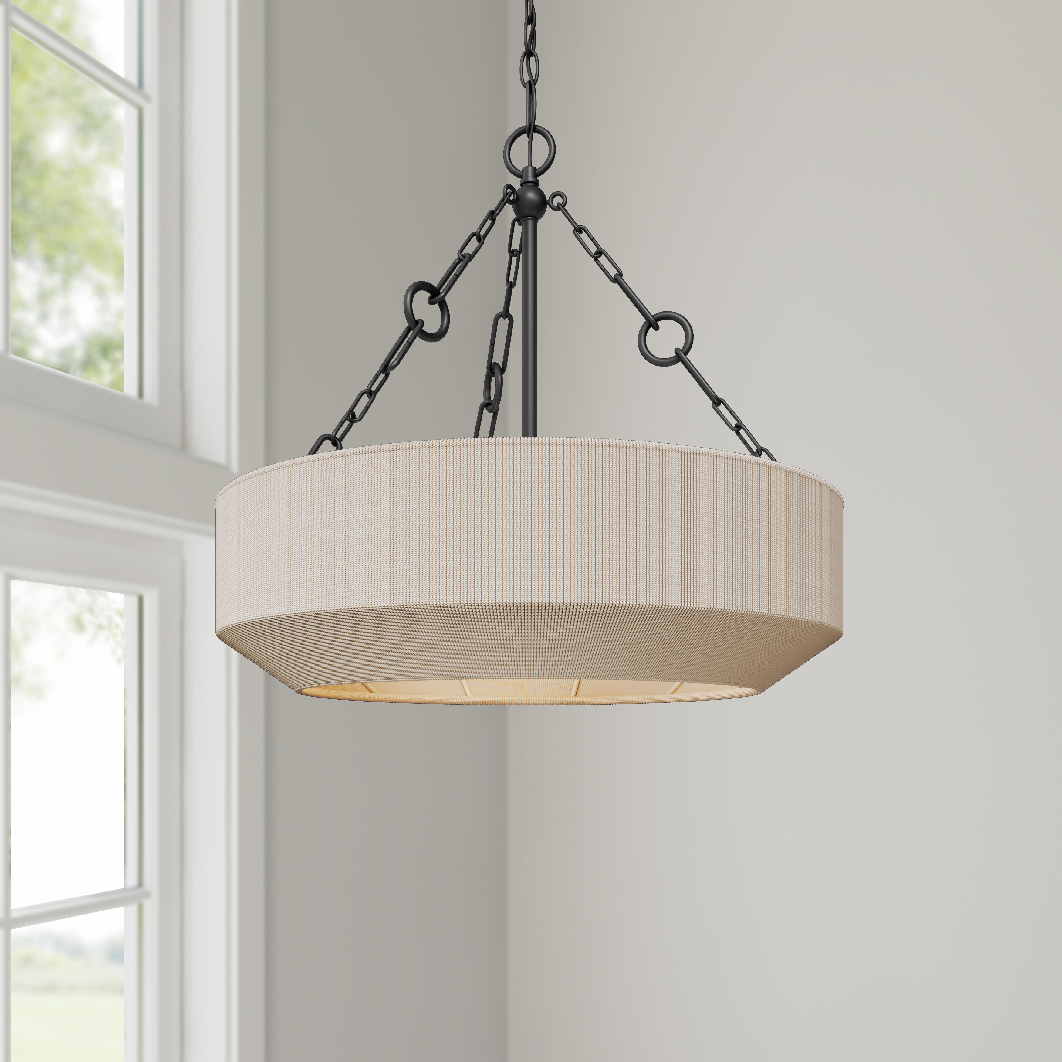 Tresselle 3 Light 20 inch Matte Black Pendant Ceiling Light