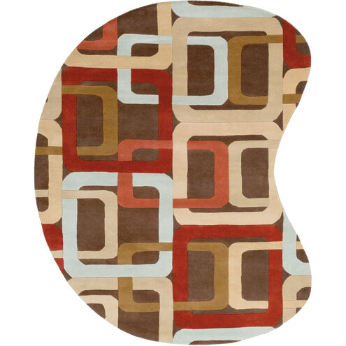 Forum 120 X 96 inch Red and Brown Area Rug, Wool