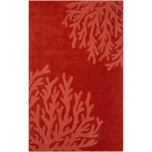 Mystique 132 X 96 inch Rust Handmade Rug, Rectangle