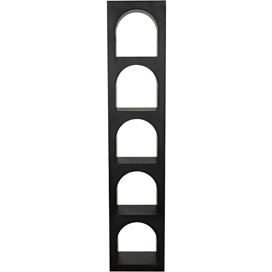 Aqueduct Matte Black Bookcase, C