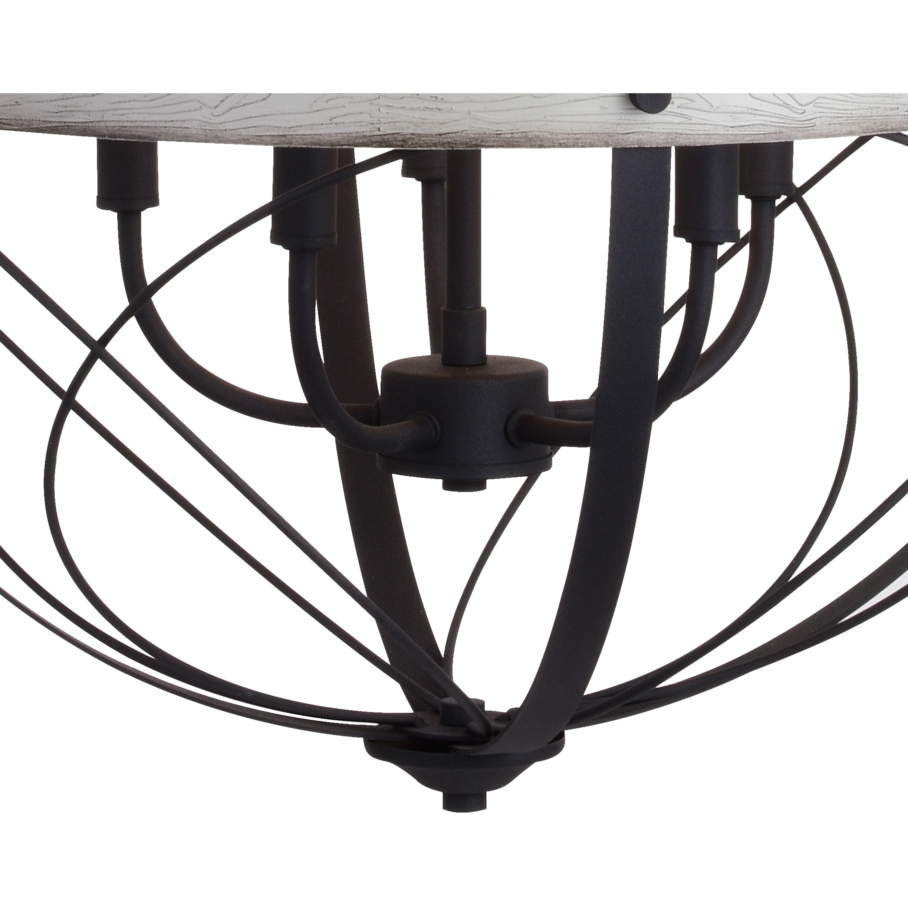 Montclare LED 21.25 inch Textured Black and White Ash Pendant Ceiling Light