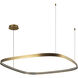 Yukon LED 39.25 inch Vintage Brass Pendant Ceiling Light