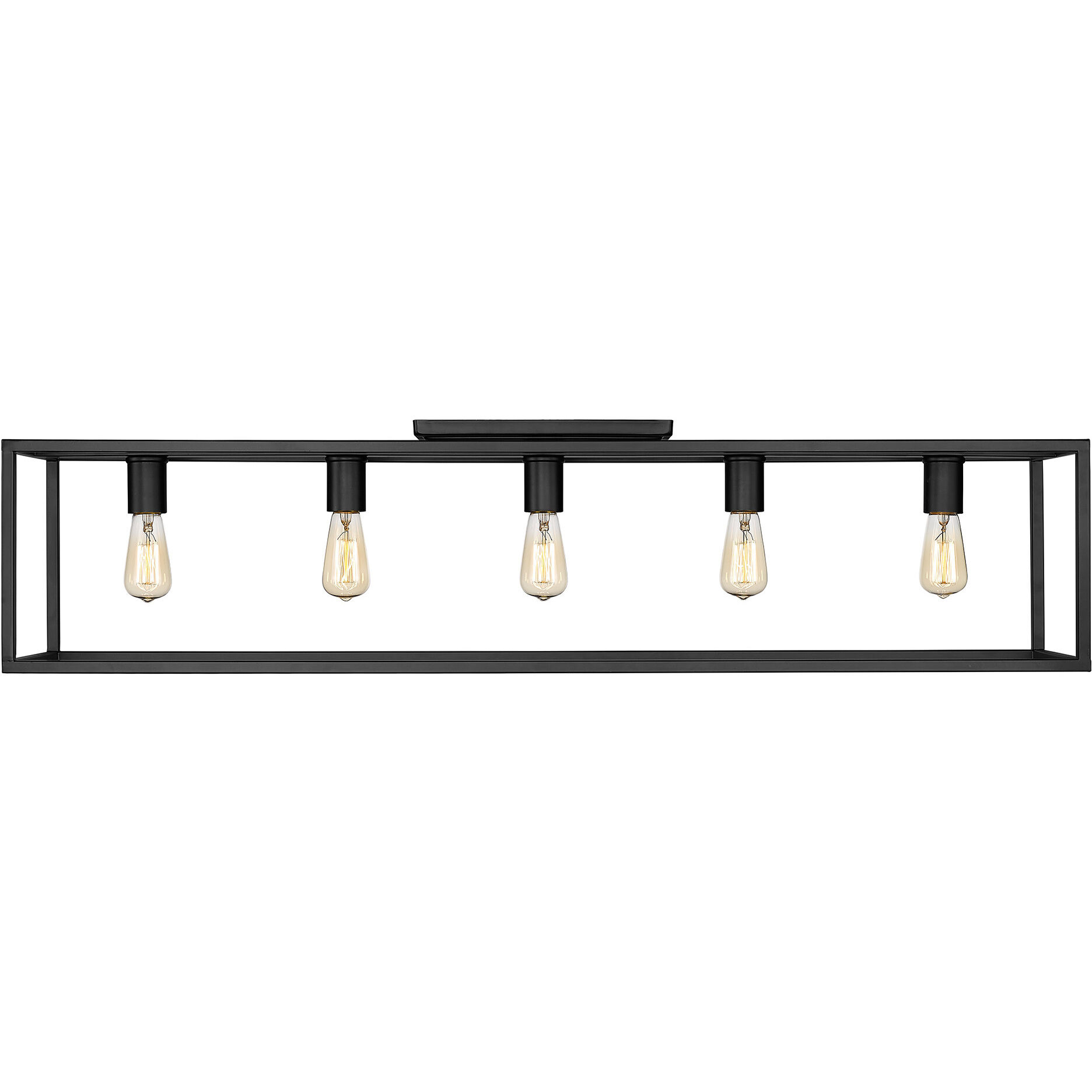 Wesson 5 Light 41 inch Matte Black Flush Mount Ceiling Light