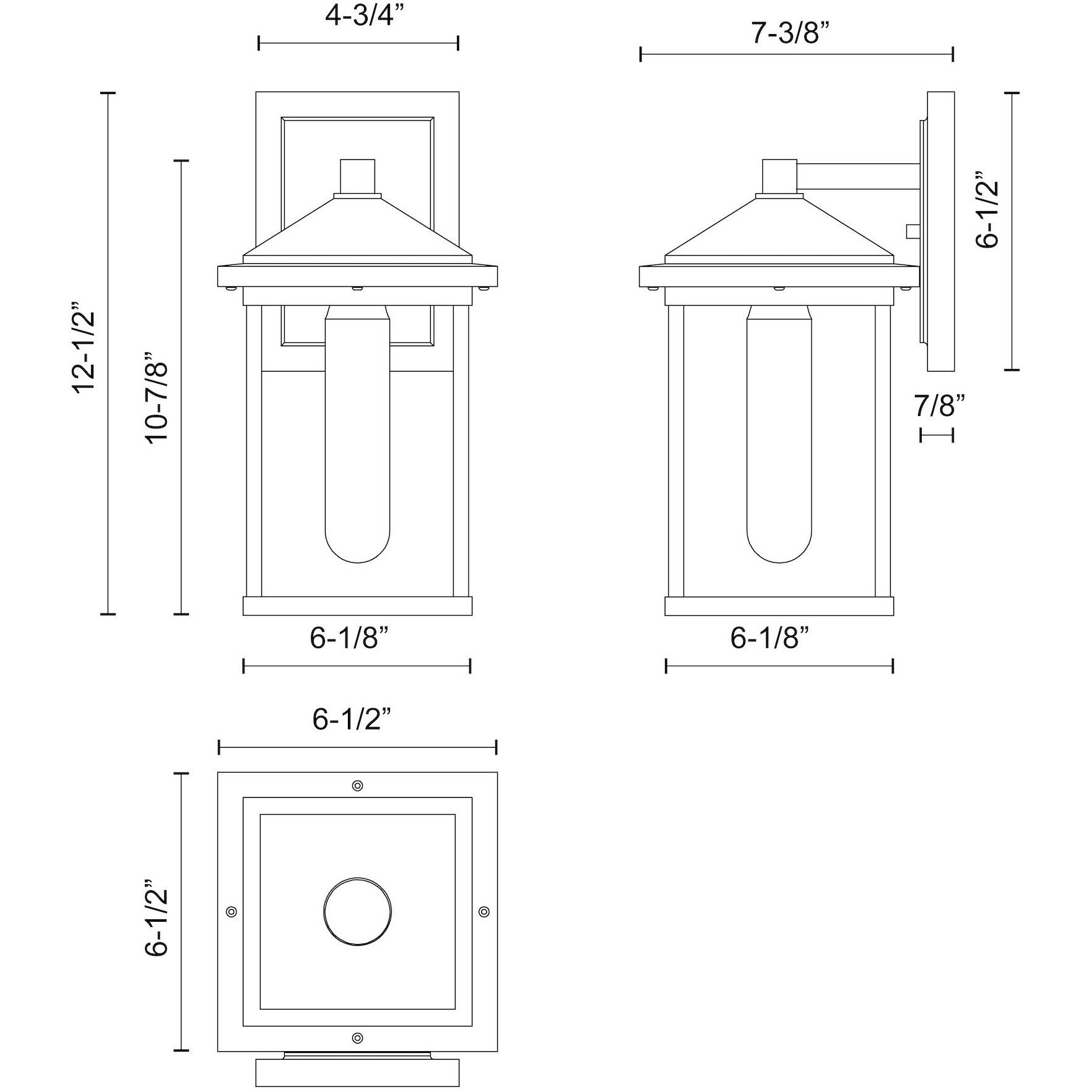 Alora Mood Larchmont 1 Light 12.5 inch Textured Black Exterior Wall Sconce