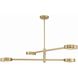 Orson 4 Light 54 inch Modern Gold Linear Chandelier Ceiling Light