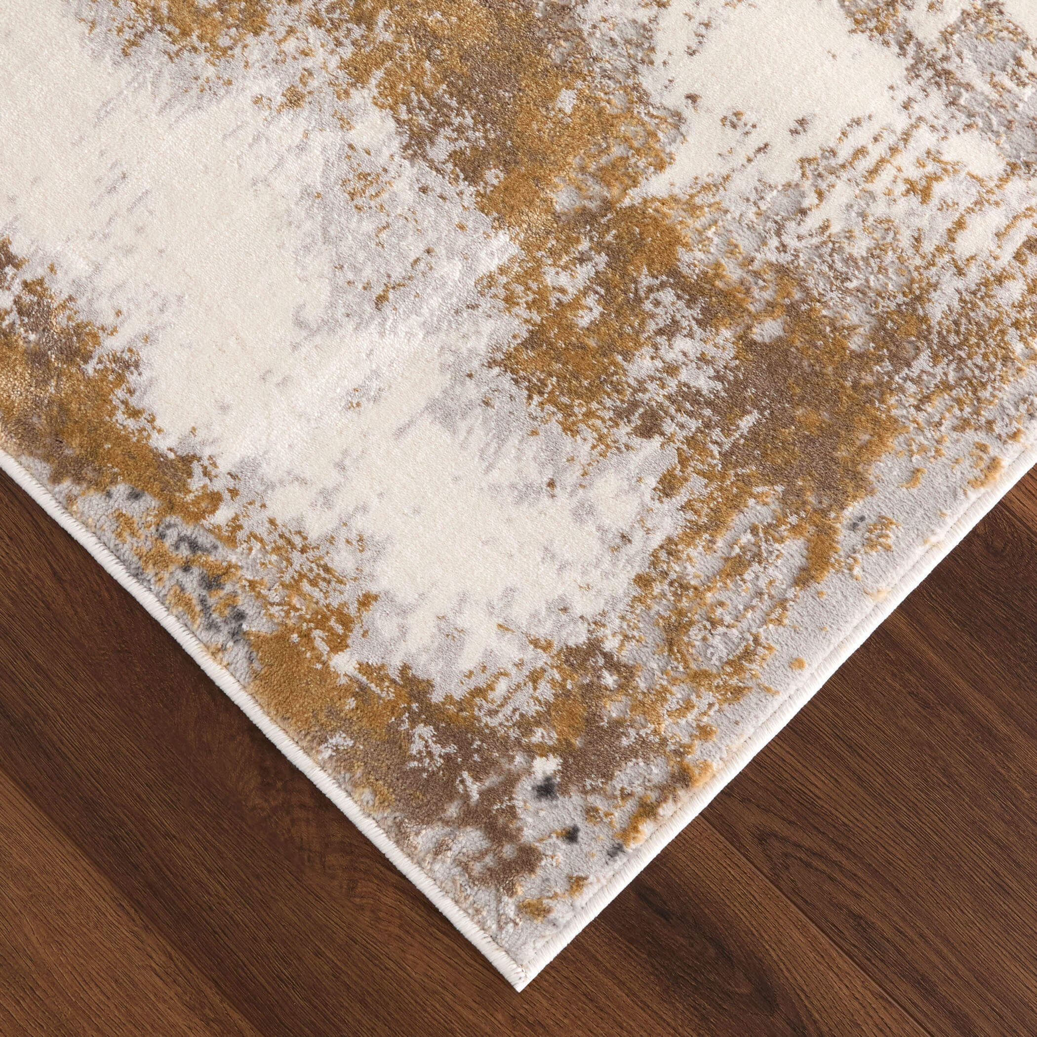 Veleka Gray and Gold Indoor Rug