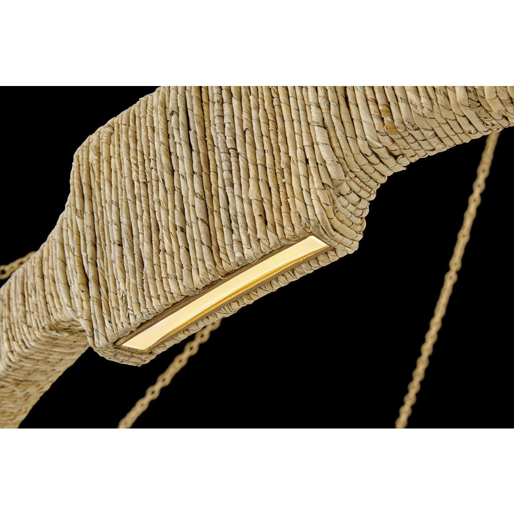 Raffi LED 48 inch Burnished Gold Chandelier Ceiling Light, Single Tier