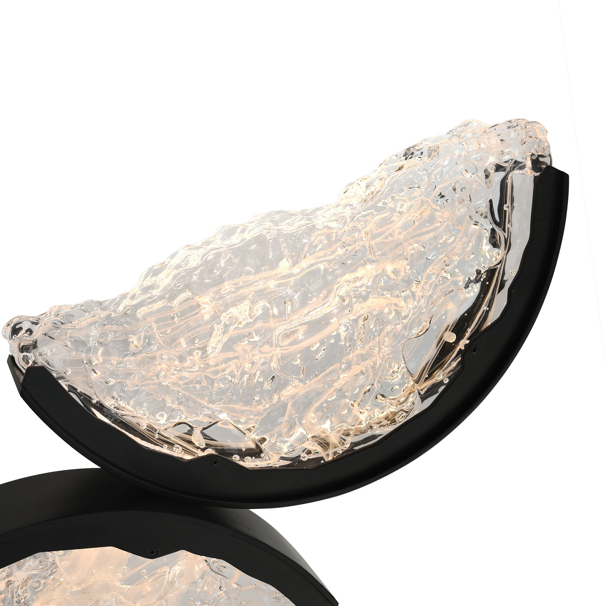 Moon LED 54 inch Black Chandelier Ceiling Light