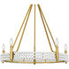 Molly 5 Light 27 inch Brushed Gold Chandelier Ceiling Light