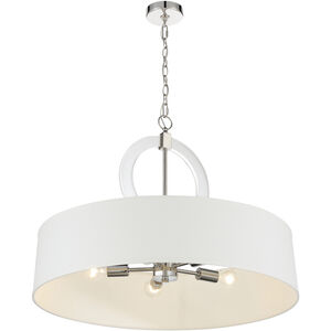 Cape Coral 5 Light 30 inch Polished Nickel Pendant Ceiling Light