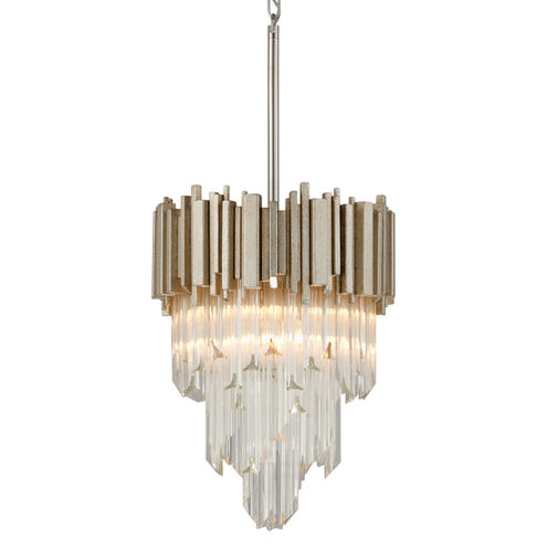 Mystique 16 inch Modern Silver Leaf Pendant Ceiling Light
