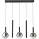 Modella LED 39.25 inch Black Linear Island Pendant Ceiling Light