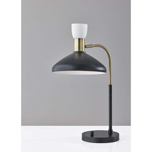 Patrick 21 inch 40.00 watt Black / Brass Accents Desk Lamp Portable Light
