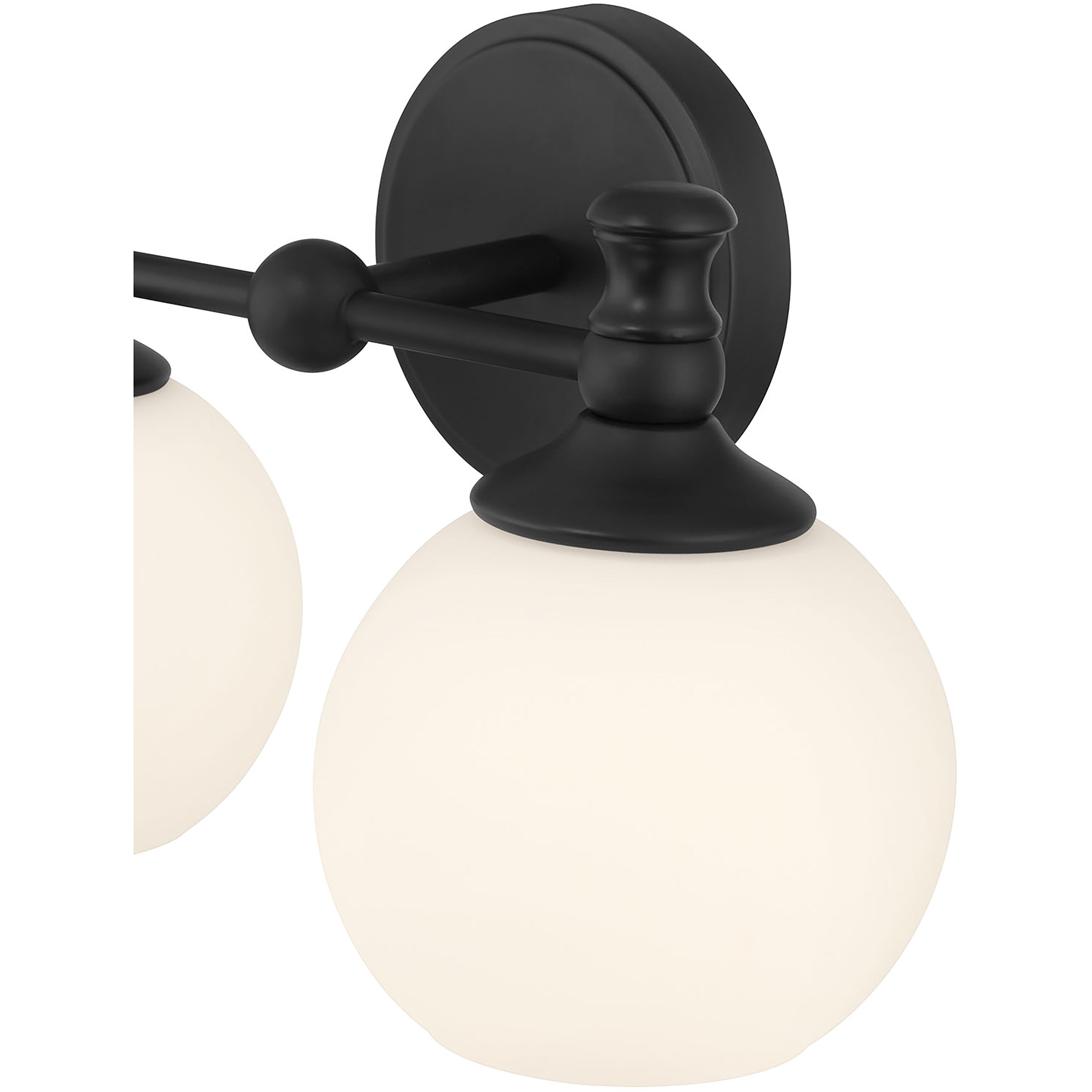 Orlisse 2 Light 14.75 inch Matte Black Bathroom Vanity Light Wall Light