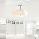 Lucie 3 Light 14 inch Chrome Drum Shade Chandelier Ceiling Light