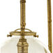 Lowcountry 1 Light Spartina Gold and Palmetto Leaves Pendant Ceiling Light