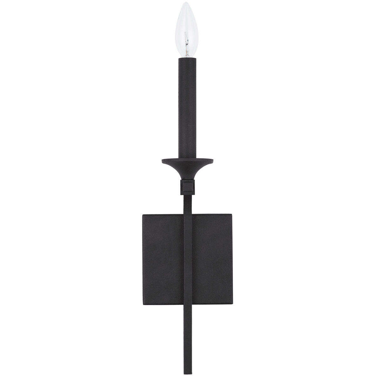 Clint 1 Light 5 inch Black Iron Sconce Wall Light