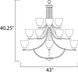 Axis 15 Light 43 inch Satin Nickel Multi-Tier Chandelier Ceiling Light