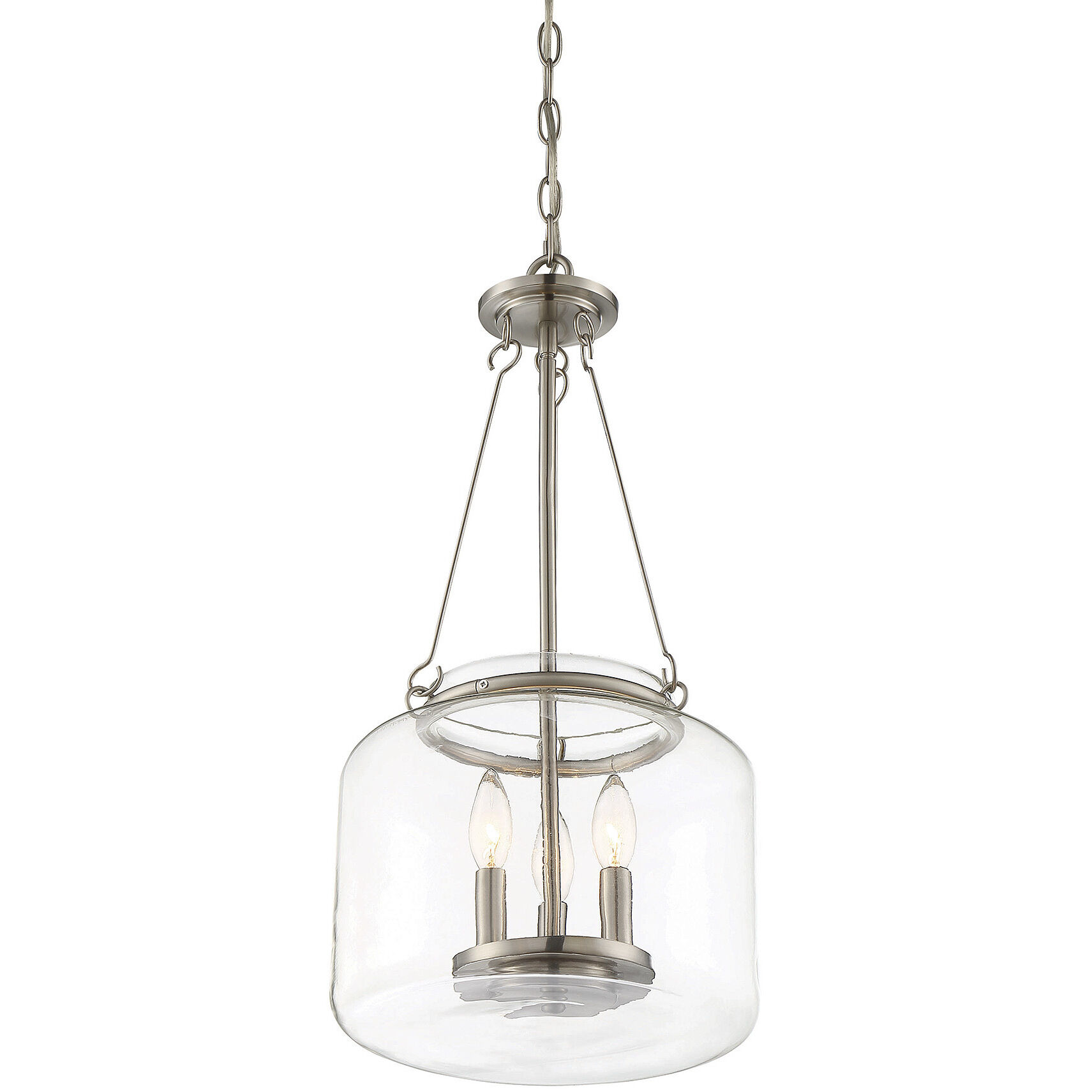 Akron 3 Light 12 inch Satin Nickel Pendant Ceiling Light, Essentials