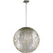 Arabesque 9 Light 23 inch Golden Silver Single Pendant Ceiling Light