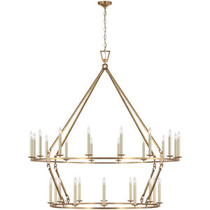 Chapman & Myers Darlana6 LED 61.25 inch Antique-Burnished Brass Two Tier Chandelier Ceiling Light, Oversized