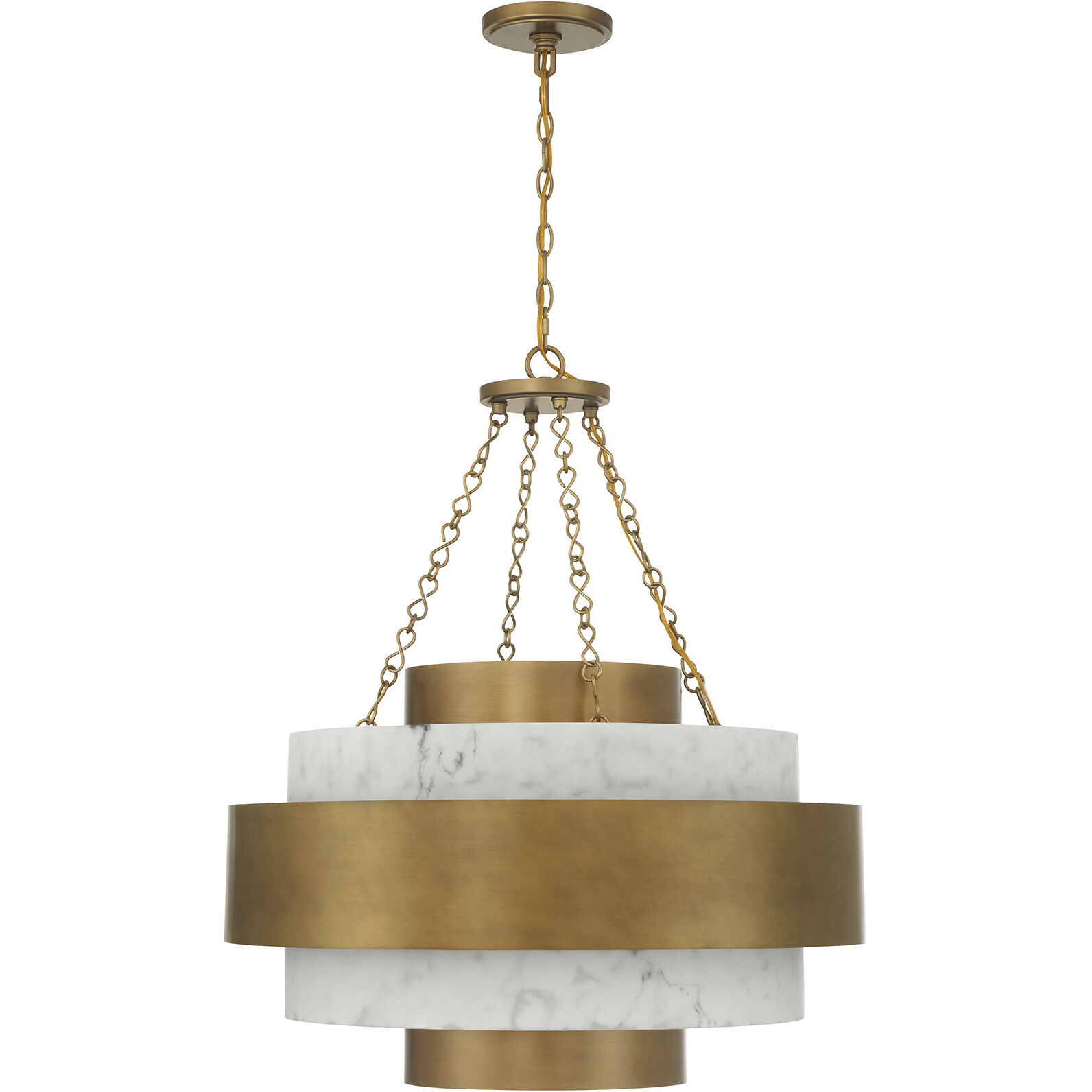 Davenport 6 Light 28 inch Antique Patina Pendant Ceiling Light