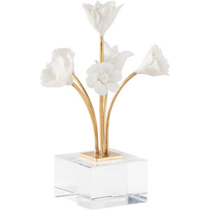 Kandler White/Cream and Gold Porcelain Flower Decor