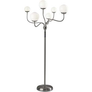 Phoebe 64 inch 2 watt Brushed Steel Floor Lamp Portable Light