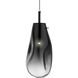 Liquid LED 10.5 inch Satin Black Pendant Ceiling Light in Smoke Glass