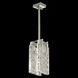 Terra LED 7.75 inch Silver Pendant Ceiling Light in Clear Studio Glass