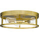 Canada 3 Light 16 inch Gold Flush Mount Ceiling Light