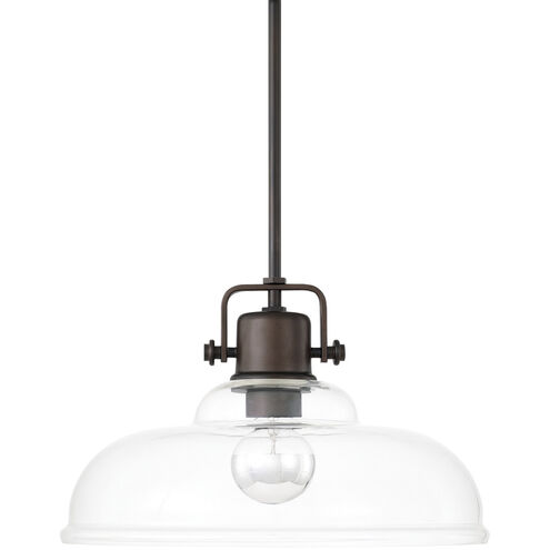Jack 1 Light 15.5 inch Burnished Bronze Pendant Ceiling Light