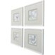 Pathways Blue and White and Metallic Framed Art, The Studio
