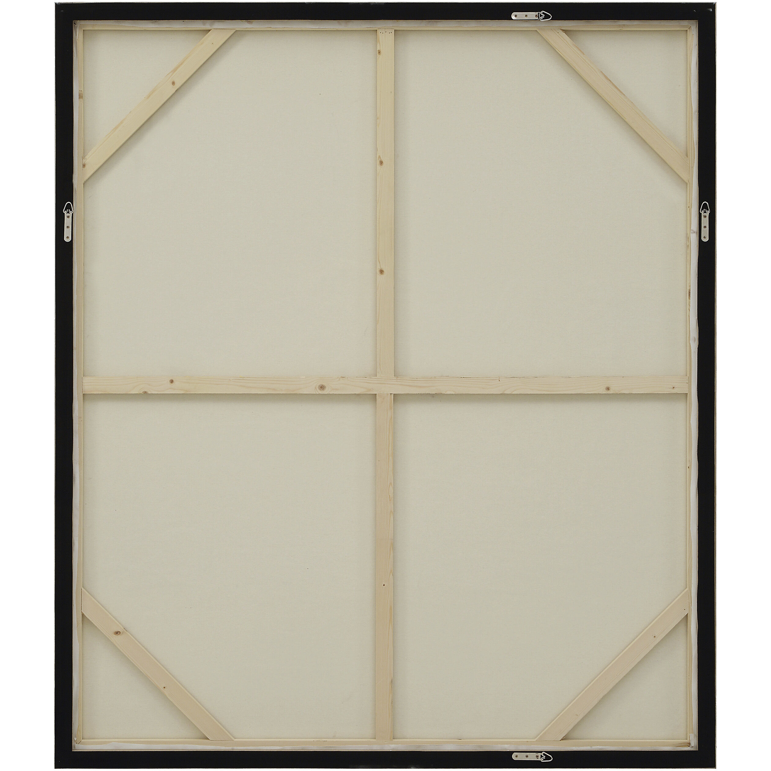 Cane Multicolor and Medium Walnut Canvas Art