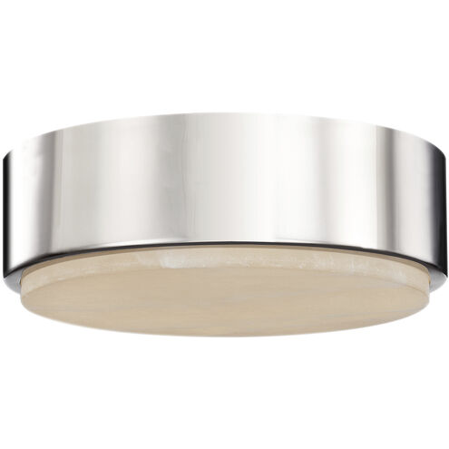 Blanco LED 7.88 inch Polished Nickel and Alabaster Flush Mount Ceiling Light