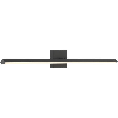 Float 1 Light 36 inch Matte Black Bath Vanity Light Wall Light