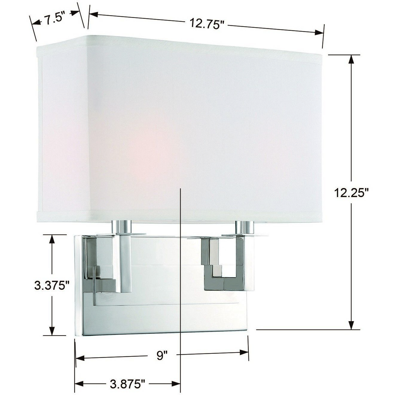 Durham Bath Wall Light in Polished Nickel