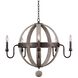 Harper 5 Light 32 inch Florence Gold Chandelier Ceiling Light