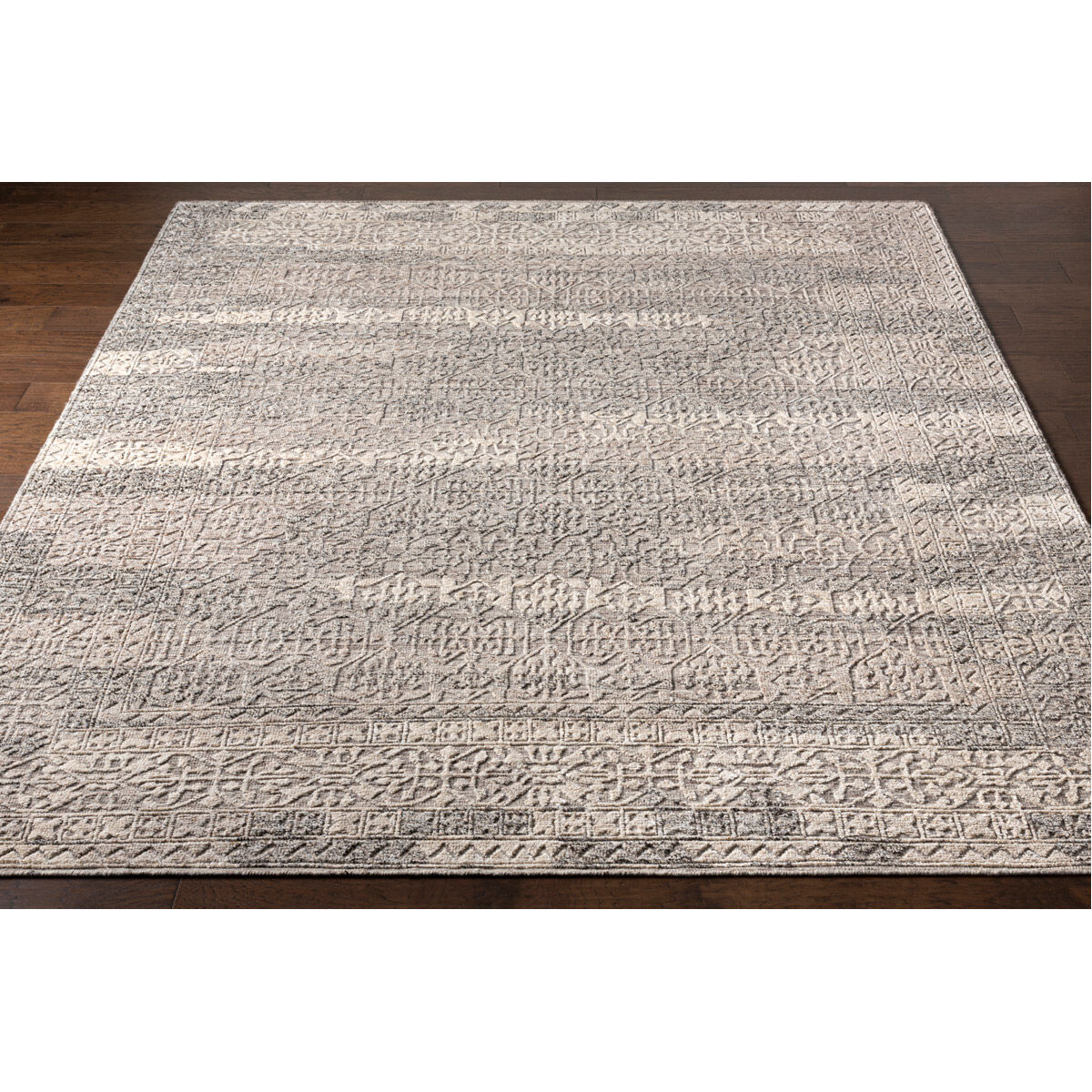 Tostig 108 X 72 inch Gray Rug, Rectangle
