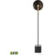 Addy 58 inch 9.00 watt Aged Brass with Black Floor Lamp Portable Light