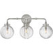 Helene 3 Light 24 inch Polished Nickel Vanity Light Wall Light