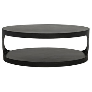 Eclipse 49 X 29 inch Matte Black Coffee Table, Oval