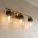 Brickell 3 Light 22 inch Warm Brass Bathroom Vanity Light Wall Light