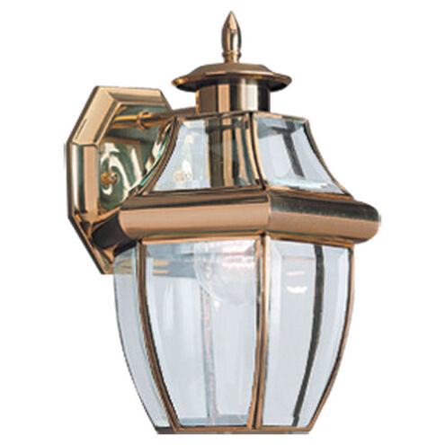 Lancaster 1 Light 12 inch Polished Brass Outdoor Wall Lantern, Medium