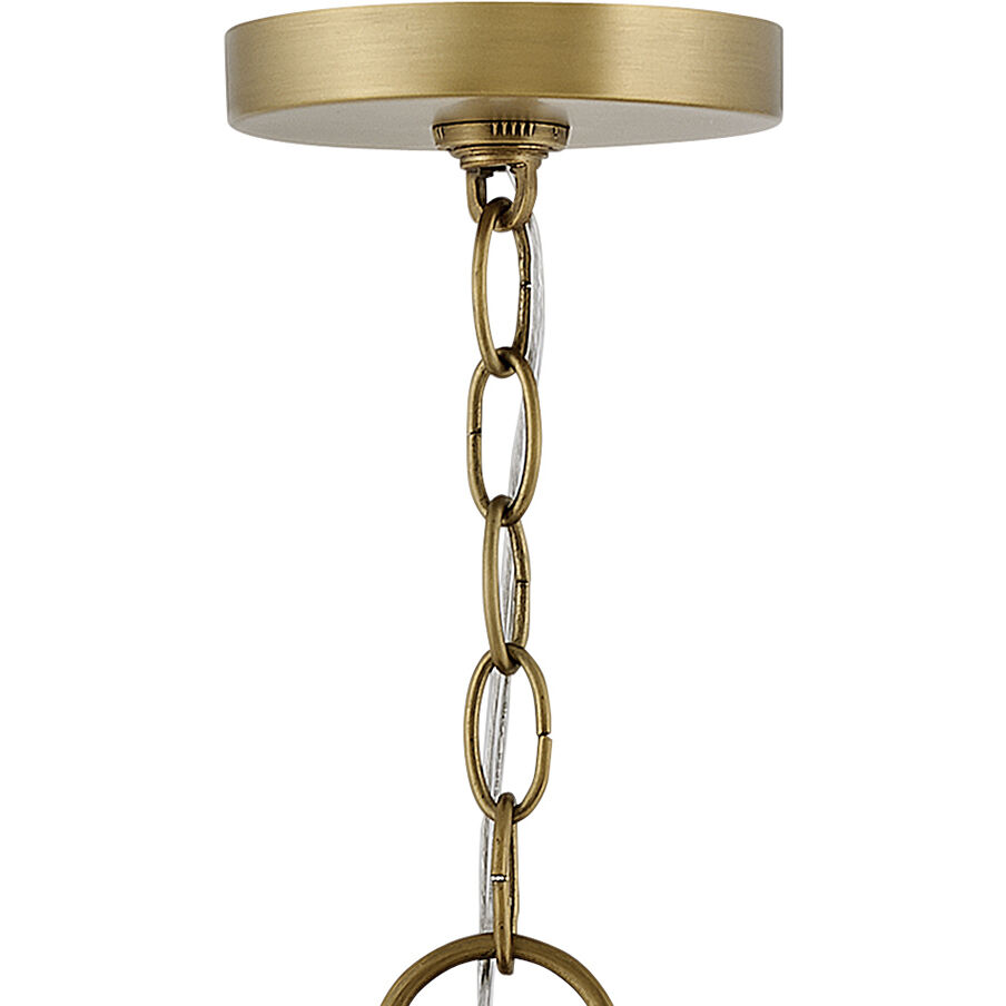 Aston 5 Light 28.25 inch Heritage Brass with Black Indoor Chandelier Ceiling Light